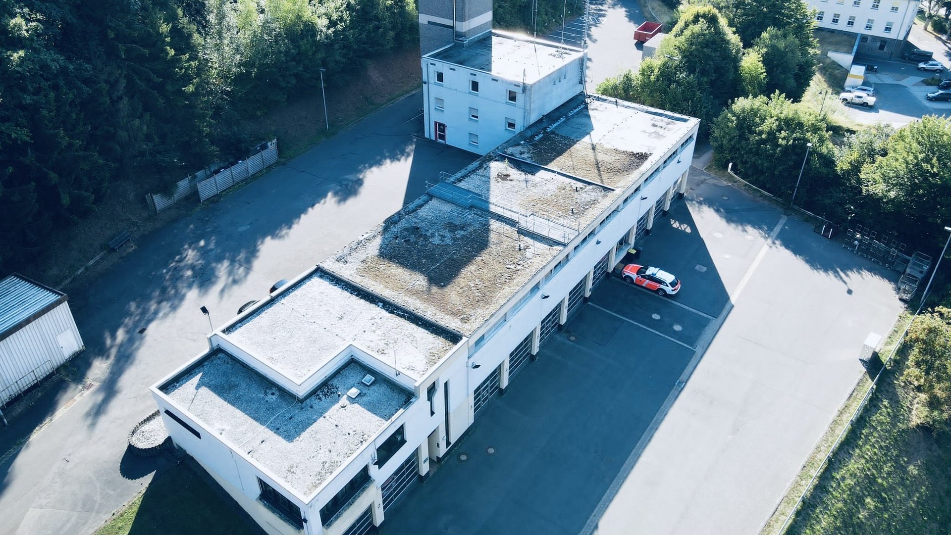 Luftbildaufnahme des Brandschutzzentrums des Kreises in Schleiden